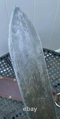 Huge LT Wright Handcrafted 12 Blade Machete Knife, 1075 Carbon Micarta