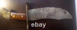 Huge Solid Big Vintage Brass 10 Bowie Knife Hunting Combat Knife Project