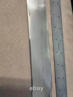 Huge Vintage 1985 Handmade Stag Wolf of Austin Texas Bowie Machete Knife Nice