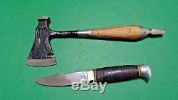 Hugo Koller Solingen Knife / D. G. M. Axe Combination Set Camping Hunting Trapping