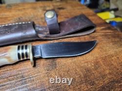 Hunter Fixed Blade Knife With Stag Handle. Custom Blade By Daniel Tovar
