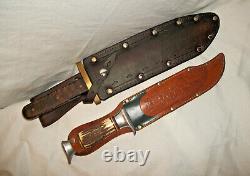 Hunting Custom Edge Mark Solingen Germany Bowie Knife Rhino Blade Stag