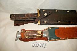 Hunting Custom Edge Mark Solingen Germany Bowie Knife Rhino Blade Stag