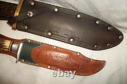 Hunting Custom Edge Mark Solingen Germany Bowie Knife Rhino Blade Stag