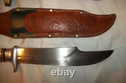 Hunting Custom Edge Mark Solingen Germany Bowie Knife Rhino Blade Stag