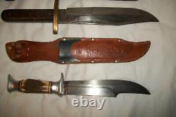 Hunting Custom Edge Mark Solingen Germany Bowie Knife Rhino Blade Stag