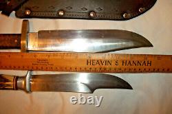 Hunting Custom Edge Mark Solingen Germany Bowie Knife Rhino Blade Stag