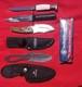 Hunting Fixed Blade Knife Lot (6) KABAR BUCK CAMILUS USMC SW + Crystonlon Stone