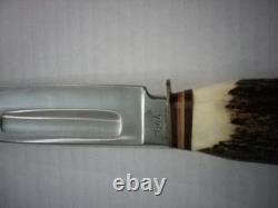 Hunting Knife Vintage Compass Solingen 844 With Original Sheath Never Used