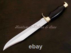 Huntsman Hand Forged Custom Made Stainless Steel Brass Guards BOWIE Functional
