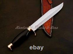 Huntsman Hand Forged Custom Made Stainless Steel Brass Guards BOWIE Functional