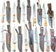 IMPACT CUTLERY WHOLESALE LOT of 10 LARGE FIXED BLADE KNIVES All With CRACK Handles