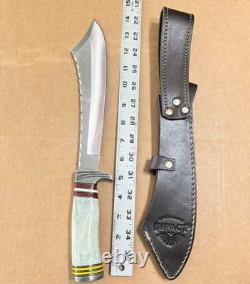 IMPACT CUTLERY WHOLESALE LOT of 10 LARGE FIXED BLADE KNIVES All With CRACK Handles