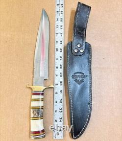 IMPACT CUTLERY WHOLESALE LOT of 10 LARGE FIXED BLADE KNIVES All With CRACK Handles