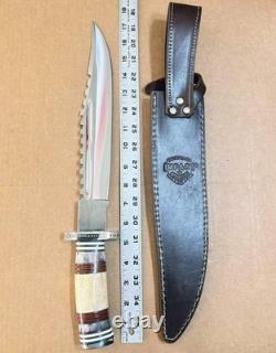 IMPACT CUTLERY WHOLESALE LOT of 10 LARGE FIXED BLADE KNIVES All With CRACK Handles