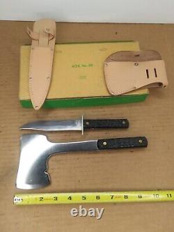 IV134 West-Cut Knife and Hatchet Combo Set, 64512 With Box Fixed Blade Sheaths