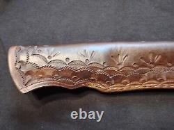 Incredible Jennings custom made hunting knife. Crown Stag. Raindrop Damascus