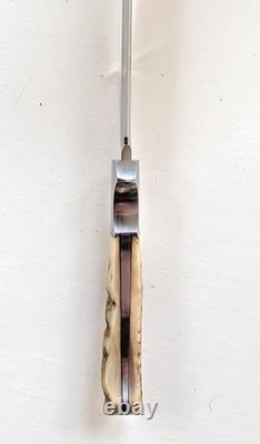 J. I. COTTRILL HANDMADE SHEEPHORN GRIP DROP POINT FIGHTER Columbus OH Excel. Cond