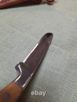 J PEMBERTON custom Forged Hunting Knife 6 Blade, Maple Handle With Sheath USA