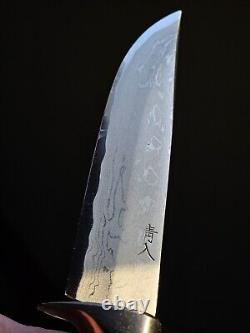 Japanese Custom Hunting Knife Unknown Steel Unknown Maker Kanji Markings