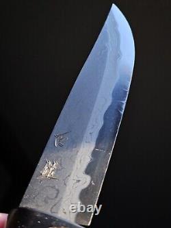 Japanese Custom Hunting Knife Unknown Steel Unknown Maker Kanji Markings