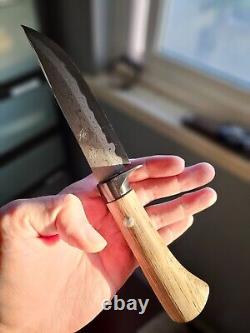 Japanese Custom Hunting Knife Unknown Steel Unknown Maker Kanji Markings