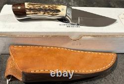 Jim Ort OZ Custom Knives Fixed Blade STAG & Desert Ironwood Drop-Point Hunter