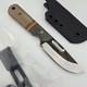 Joey Roman Custom Bowie Fixed Blade 2.75 1095 Saber Grind Fuller Kydex Sheath
