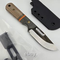 Joey Roman Custom Bowie Fixed Blade 2.75 1095 Saber Grind Fuller Kydex Sheath