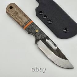 Joey Roman Custom Bowie Fixed Blade 2.75 1095 Saber Grind Fuller Kydex Sheath