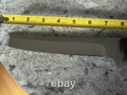 John Wagaman Custom Knife with Custom Leather Case Made In USA 7 Inch Blade