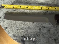 John Wagaman Custom Knife with Custom Leather Case Made In USA 7 Inch Blade