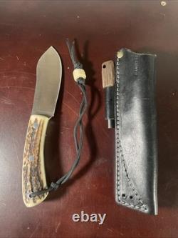 Joker Nessmuk Fixed Knife 14C28N Sandvik Steel Full Tang Stag Antler Handle