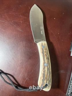 Joker Nessmuk Fixed Knife 14C28N Sandvik Steel Full Tang Stag Antler Handle