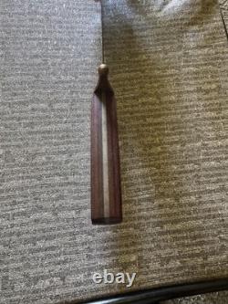 KA-BAR Bowie Knife Wood Handle Steel Clip Point Full Tang Plain Edge with Sheath