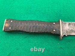 KABAR PRE-WAR 1923-30's RARE UNION CUT CO. BONE HUNTER KNIFE & SHEATH