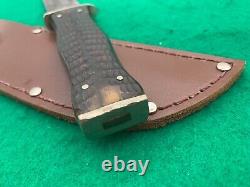 KABAR PRE-WAR 1923-30's RARE UNION CUT CO. BONE HUNTER KNIFE & SHEATH