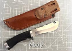 KATZ Knives AZ K-55 Hunters Tool Black Kraton Handle Fixed Knife -Leather Sheath KATZ Knives AZ K-55 Hunters Tool Black Kraton Handle Fixed Knife -Leather Sheath