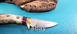 KEN RICHARDSON Custom Hunting/Mountain Man 7 Crown Stag Grip Skinning Knife