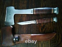 Kabar Knife Axe Combo withSheath, 1331 & 1232, Camping, Hunting