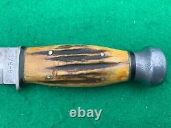 Kabar Stag Pre-war 1923 To 1937 Only, Super Rare Nice Big Knife & Sheath