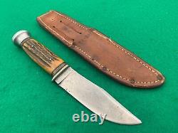 Kabar Stag Pre-war 1923 To 1945 Only, Super Rare Nice Big Knife & Sheath