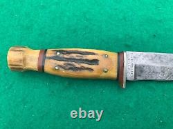 Kabar (shorty) Stag Trading Post Hunter 1923, 80-100 Yrs Union Cut Stag Knife