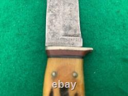 Kabar (shorty) Stag Trading Post Hunter 1923, 80-100 Yrs Union Cut Stag Knife