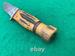 Kabar (shorty) Stag Trading Post Hunter 1923, 80-100 Yrs Union Cut Stag Knife