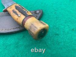 Kabar (shorty) Stag Trading Post Hunter 1923, 80-100 Yrs Union Cut Stag Knife