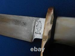 Karl Peters Jr Solingen Germany Vintage Hunting Bowie Knife With Sheath
