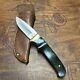 Keen Kutter Green Wood Drop Point Hunter Fixed Blade Knife WithLeather Sheath USA