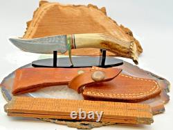 Ken Richardson Custom Hunting Crown Stag Handle Skinning Knife-904.25