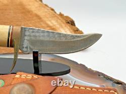 Ken Richardson Custom Hunting Crown Stag Handle Skinning Knife-904.25
